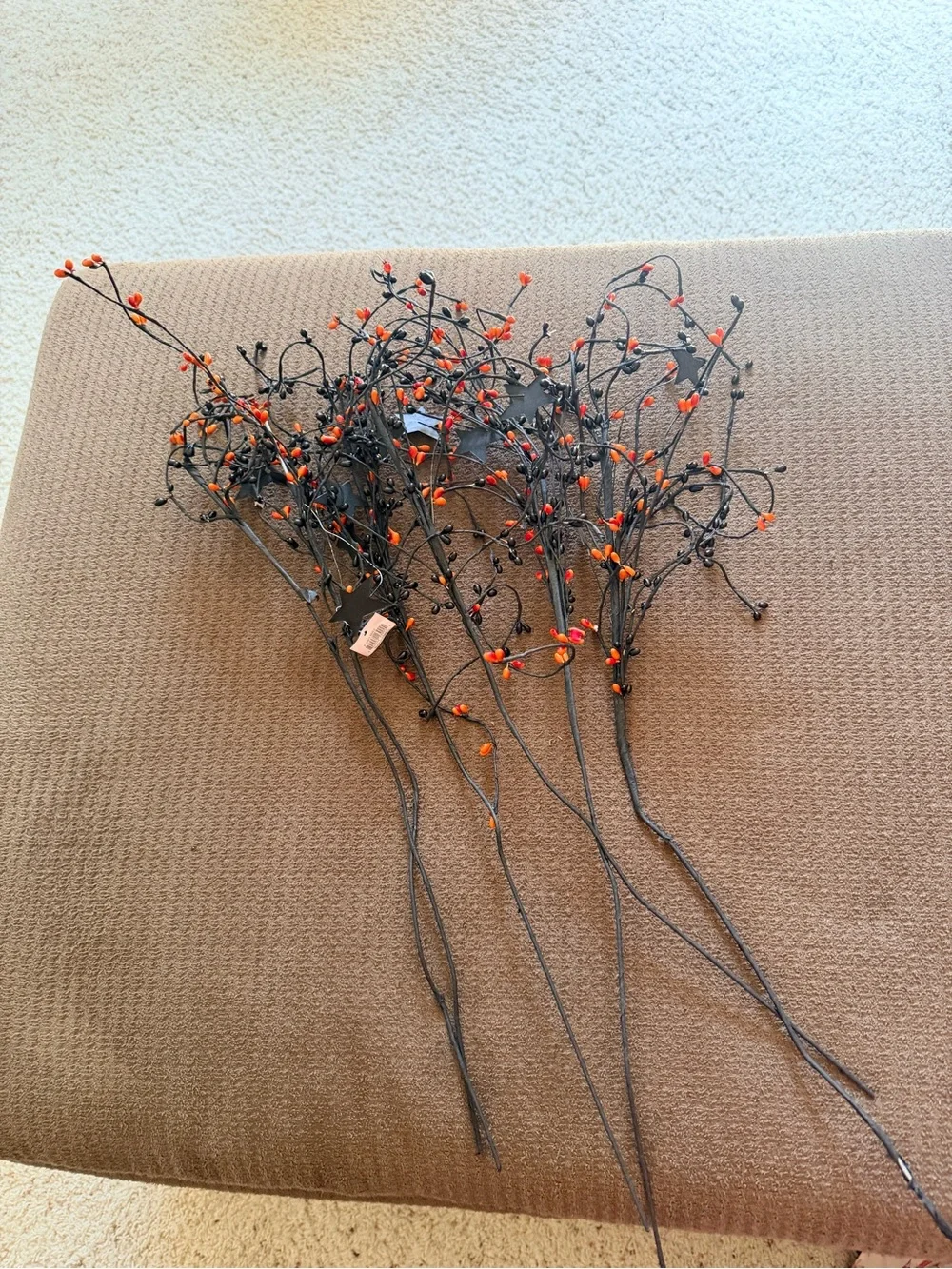 Black & Orange Halloween Berry Spray - Home Accents